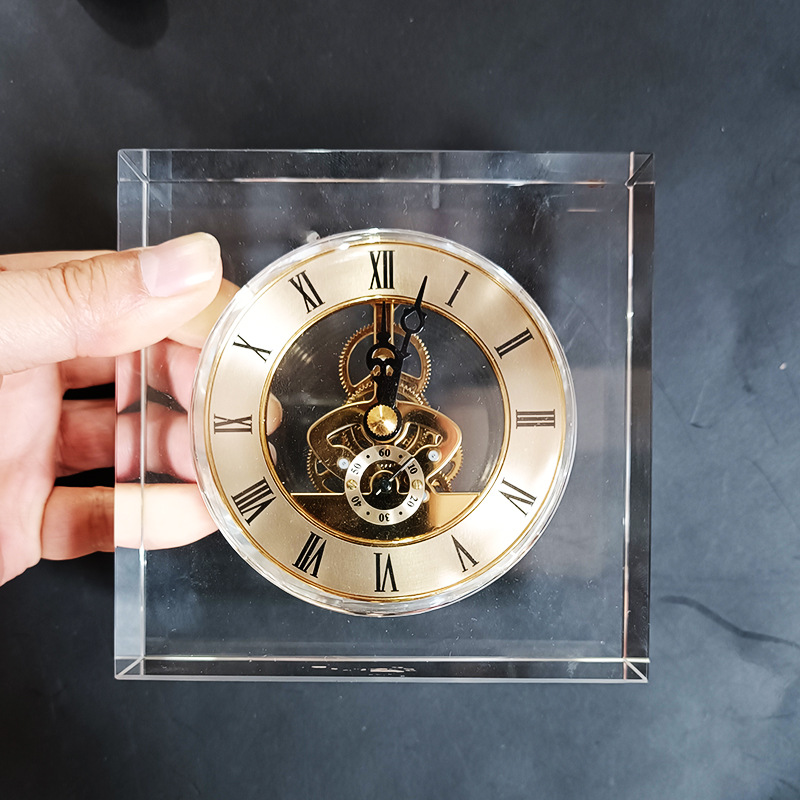 Table Watch Luxury - Crystal Silent Table Clock Luxury Nordic