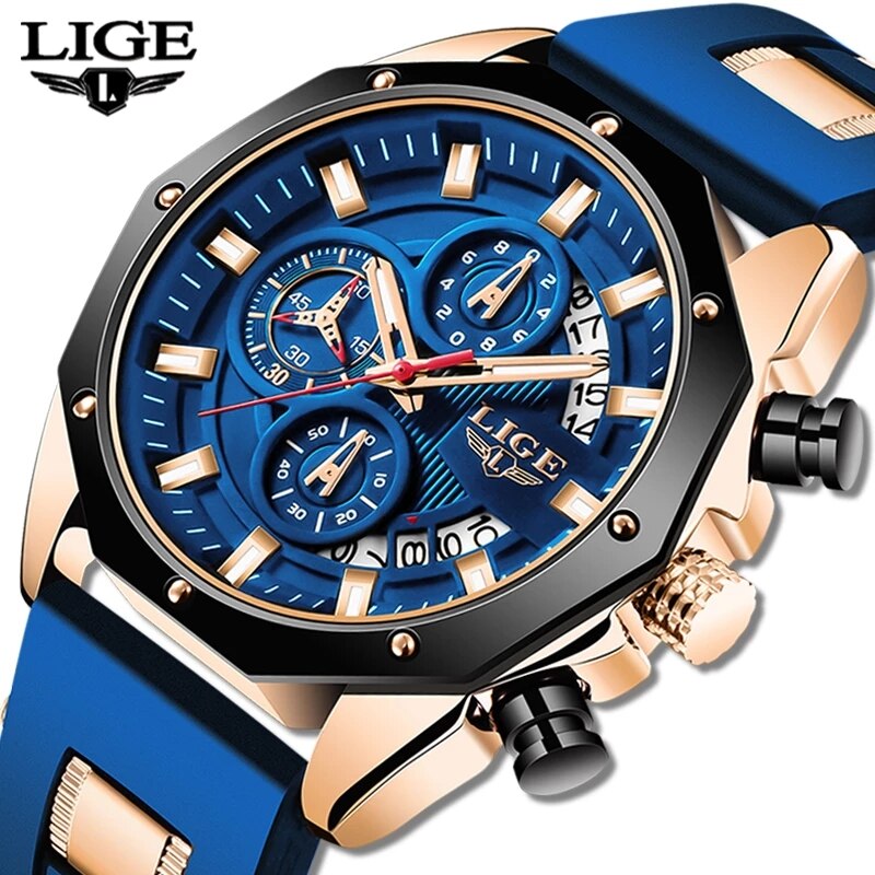 Luxury Watch Name - LIGE Fashion Men Watches Top Brand