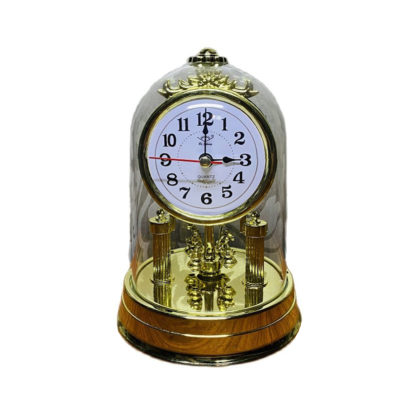 Table Watch Luxury - Luxury Gold Table Clock Silent Desk