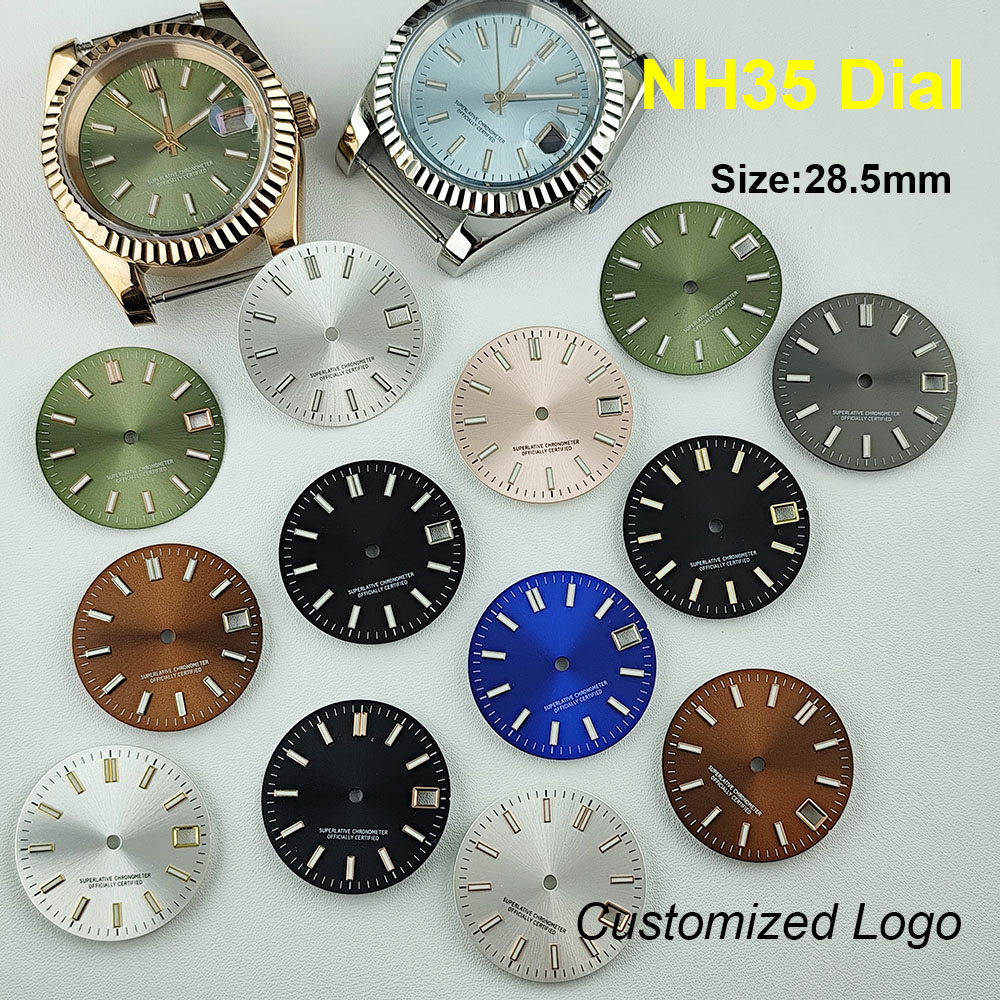 Exhibition Caseback - New NH35 dial custom logo 28.5mm