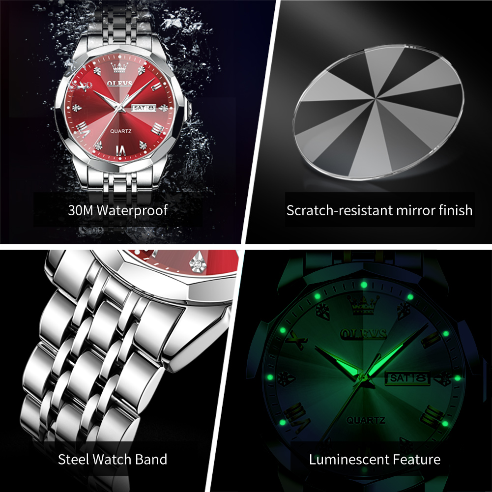 OLEVS Brand Original Business  - Luxury Watch Name recension och pris