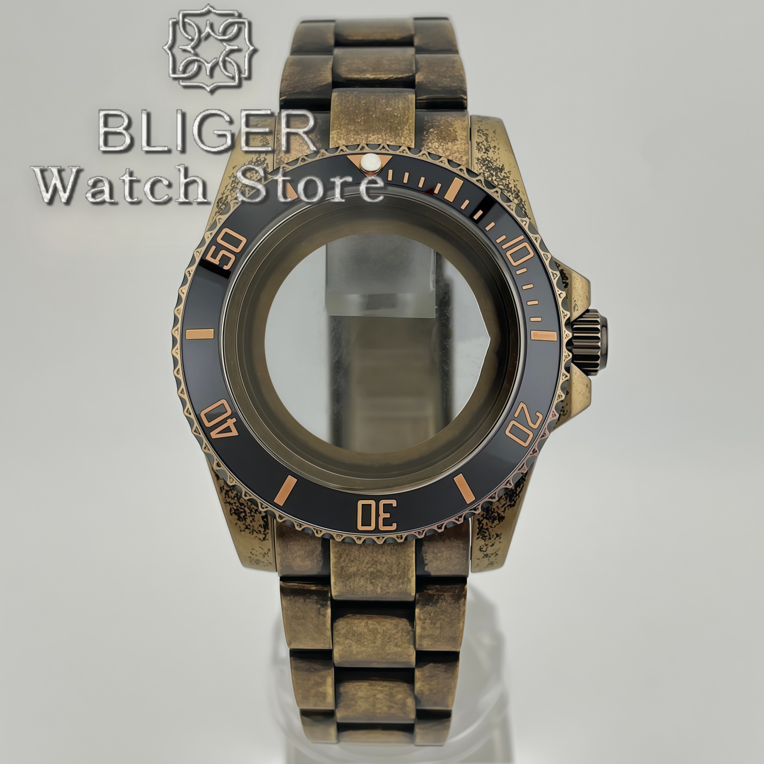 BLIGER 40MM Retro Sapphire Gla - Bronze Case Watch recension och pris