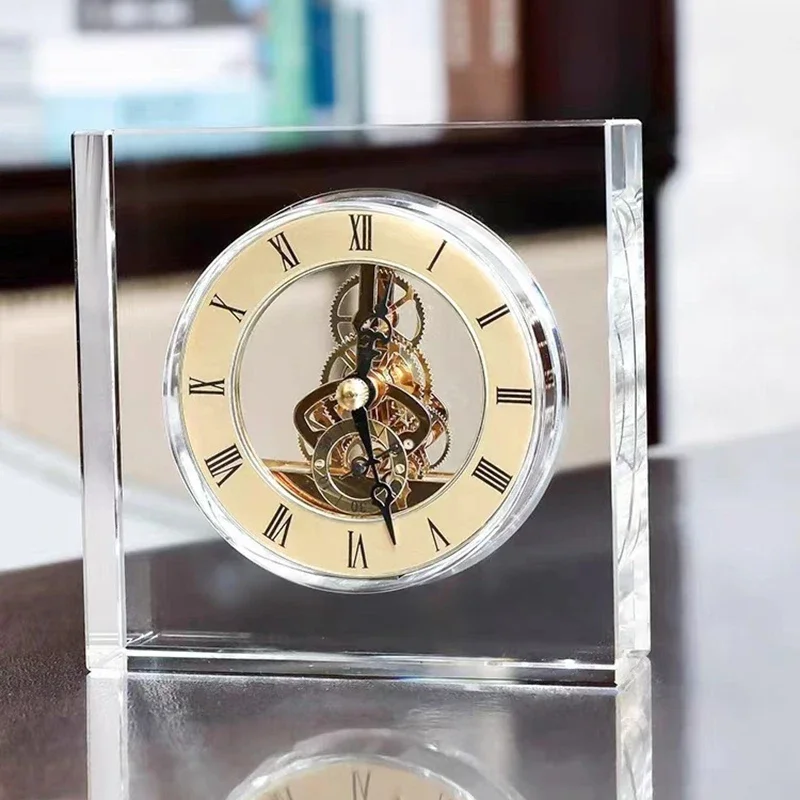 Crystal Silent Table Clock Lux - Table Watch Luxury recension och pris