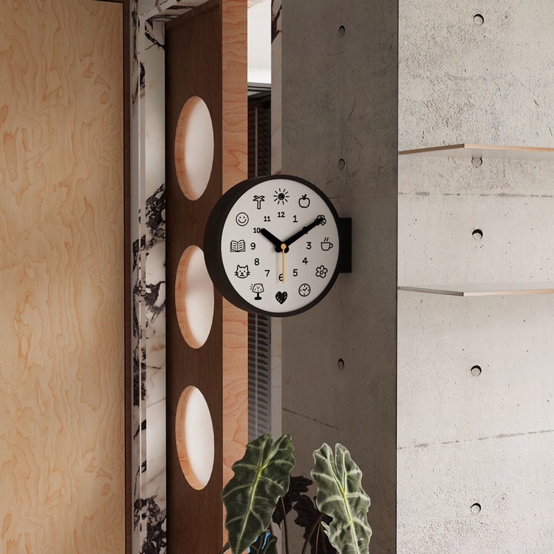 Modern Double Sided Wall Clock - Table Watch Luxury recension och pris