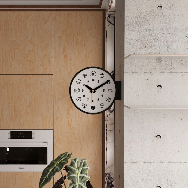 Modern Double Sided Wall Clock - Table Watch Luxury recension och pris