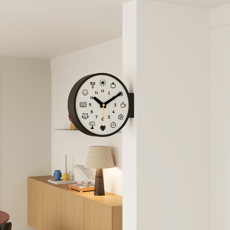 Modern Double Sided Wall Clock - Table Watch Luxury recension och pris
