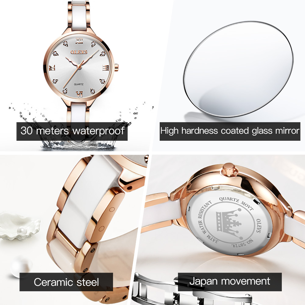 OLEVS Ceramic Dress Women Watc - Luxury Watch In Japan recension och pris