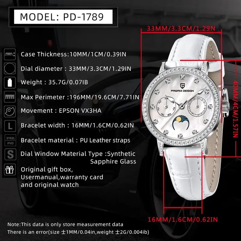 New PAGANI DESIGN Women's Quar - Luxury Watch In Japan recension och pris