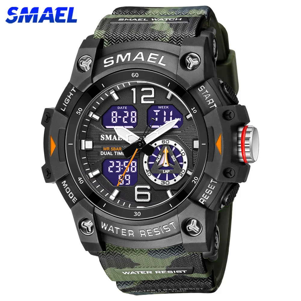 SMAEL Sports Watches Men Camo  - Perpetual Calendar Watch recension och pris