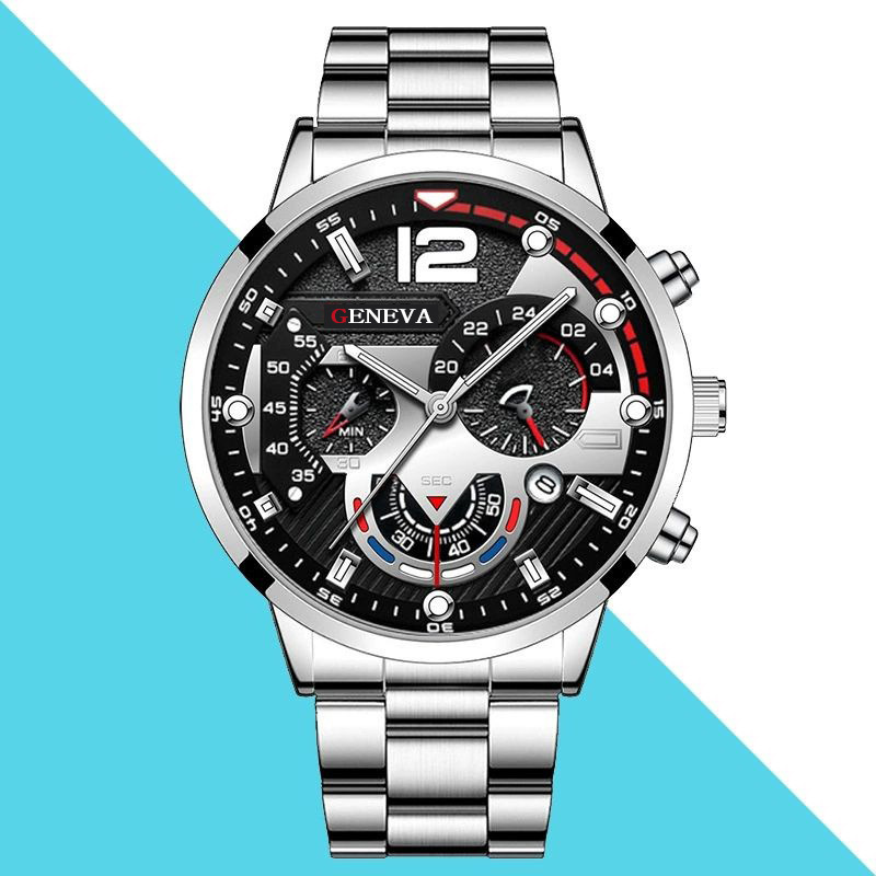 2pcs Luxury Black Quartz Watch - Luxury Watch Organizer For Men recension och pris