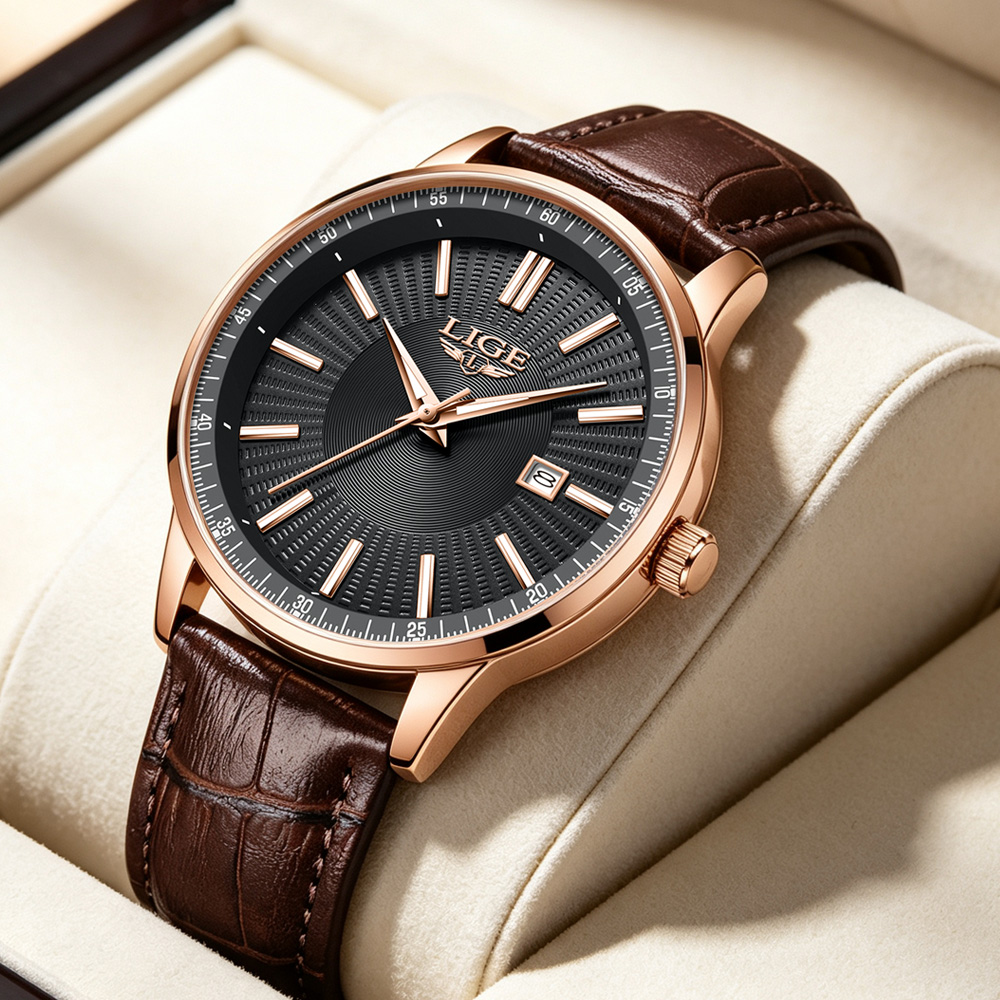 LIGE Top Brand Luxury Men's Wa - Luxury Watch Name recension och pris