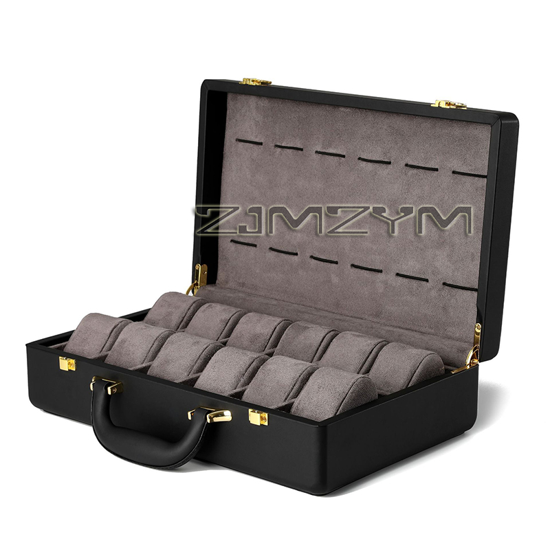 12 Slots Watch Box Mens Watche - Luxury Watch Organizer For Men recension och pris