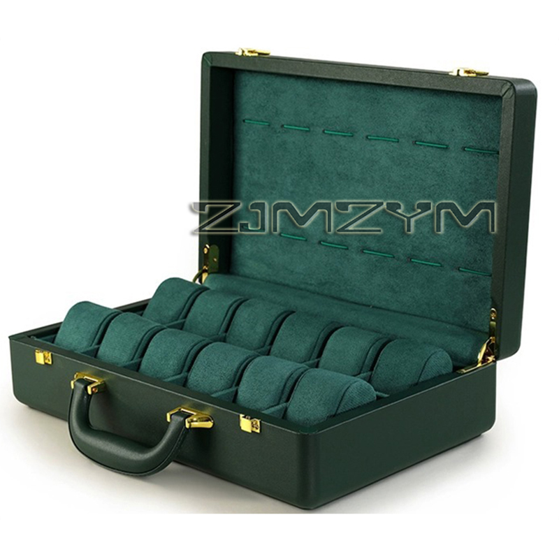 12 Slots Watch Box Mens Watche - Luxury Watch Organizer For Men recension och pris