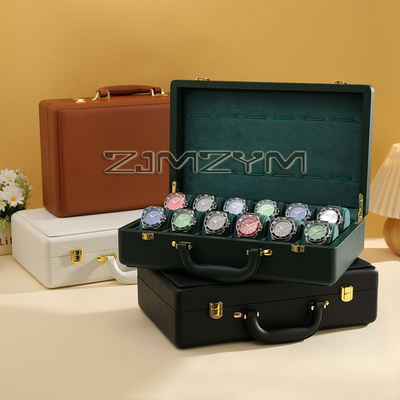 12 Slots Watch Box Mens Watche - Luxury Watch Organizer For Men recension och pris