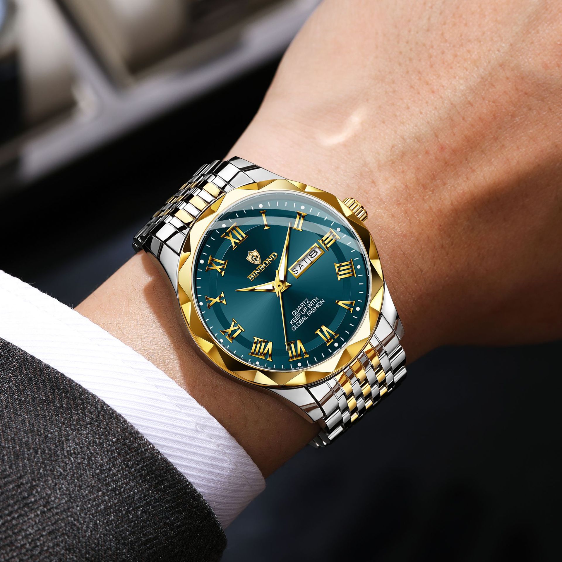 BINBOND Luxury Quartz Wristwat - Luxury Watch Organizer For Men recension och pris